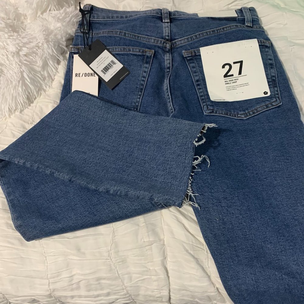 Re/Done 90s High Rise Ankle Crop Jeans